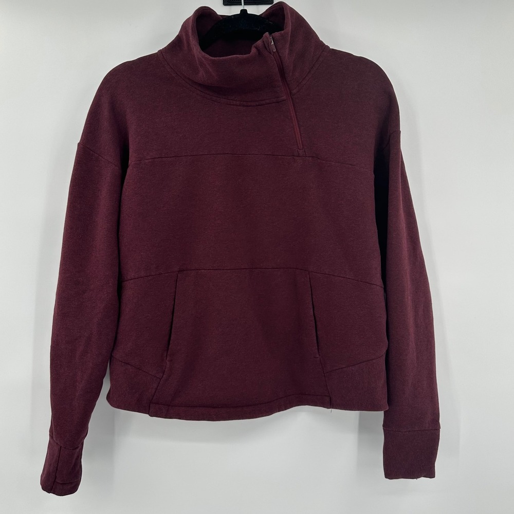 The North Face Motivation Mock Neck‎ Fleece Pullover Burgundy Size Large - Picture 2 of 12